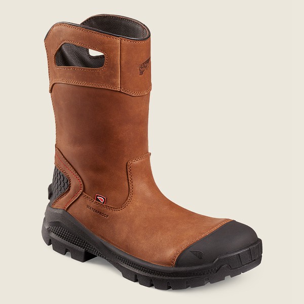 Botas de Seguridad Red Wing Hombre Marrom/Negros - Crv™ - 11-Inch Waterproof Toe Pull-On - 649-XCSLE